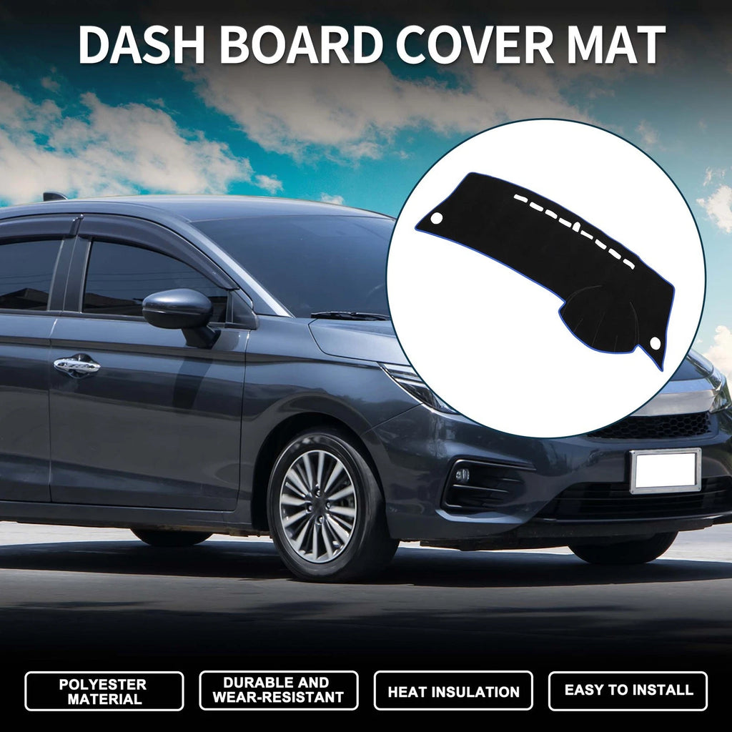 Dashboard Cover Mat for Honda City Grace (2008–2013) Black Blue