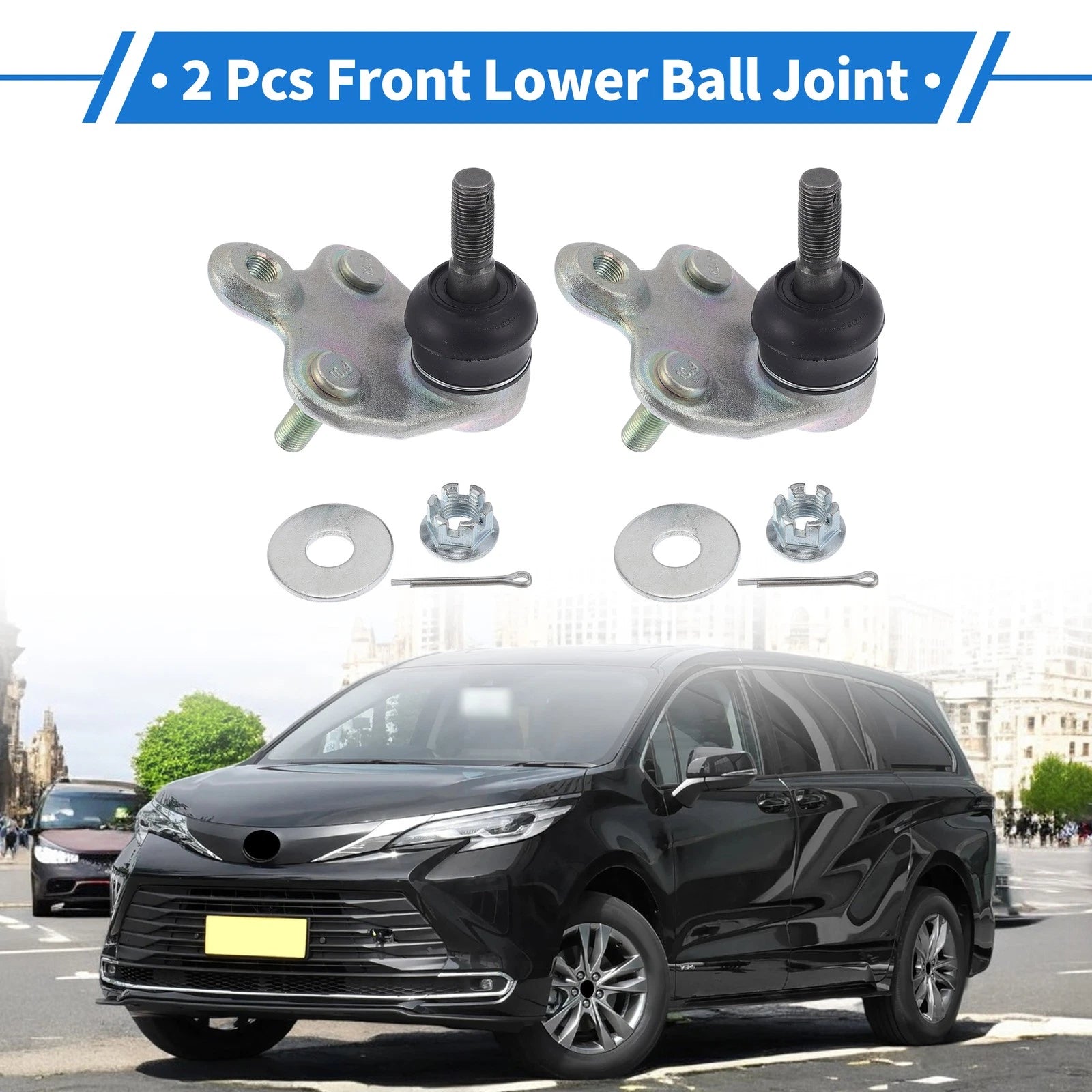 2X Front Lower Ball Joints for Toyota Prius (2004–2009) No.K500384/4333049055