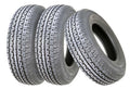 Set of 3 ST205/75R15 Trailer Tires WINDA Radial 8PR LRD w/Scuff Guard