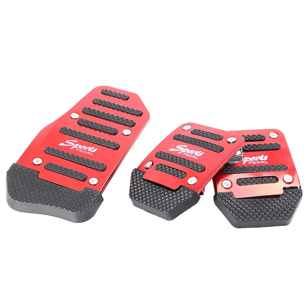 3pcs Foot Pedal Set for Universal Manual Cars (Brake, Clutch, Throttle)