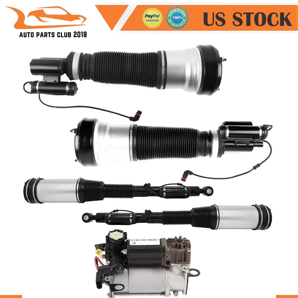 5X Air Shock Strut Assembly & Compressor for Mercedes W220 S430 S500 (1999–2006)