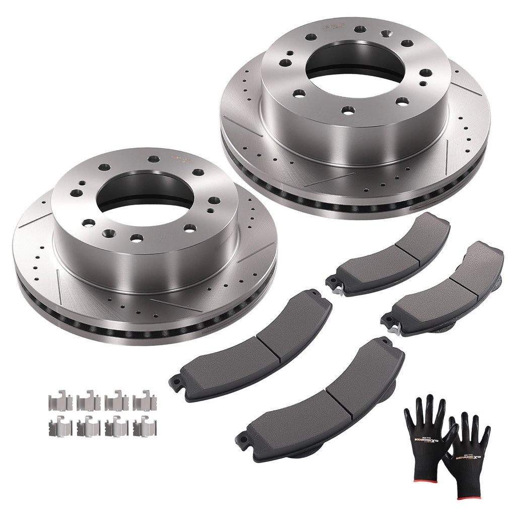 Front Brake Rotors & Pads Kit for Chevrolet Silverado 2500 HD (2011–2019)