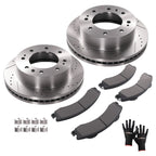 Front Brake Rotors & Pads Kit for Chevrolet Silverado 2500 HD (2011–2019)