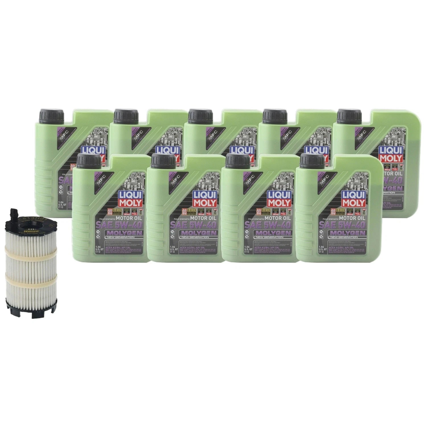Liqui Moly Molygen 5W-40 Engine Oil Change Kit for Volkswagen Touareg (2003–2010)