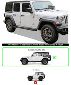 Running Boards for Jeep Wrangler JL (2018-2026) - 5in Matte Black