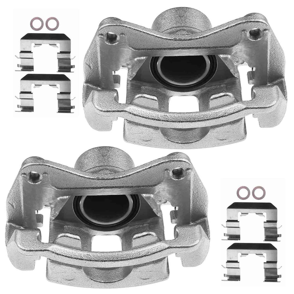 Pair Front Brake Calipers with Bracket for Hyundai Accent (2018-2021)