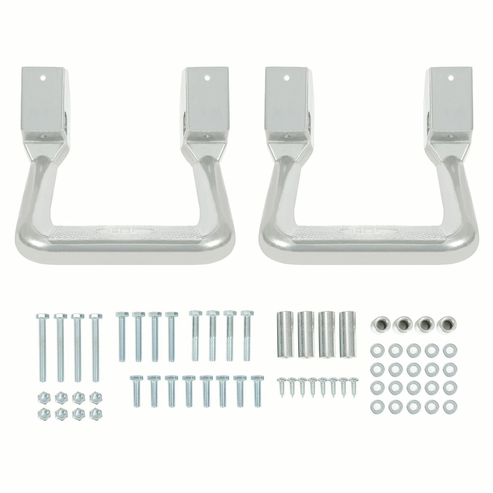 2Pcs Side Steps Nerf Bars for Truck/SUV/Pickup (2010–2023) Silvery Aluminum