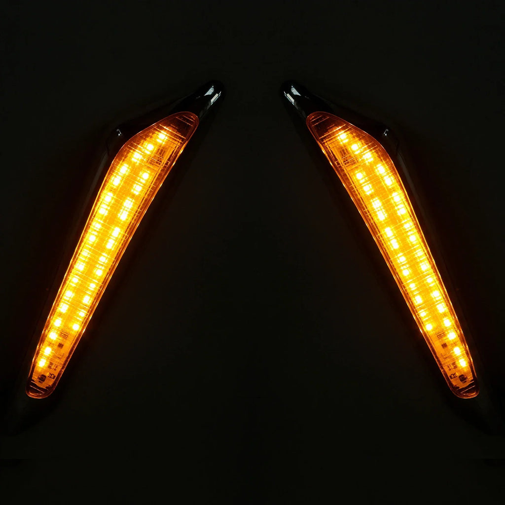 Front Brake Fork Mounted LED Amber Lights for Honda GL1800 (2018-2025)