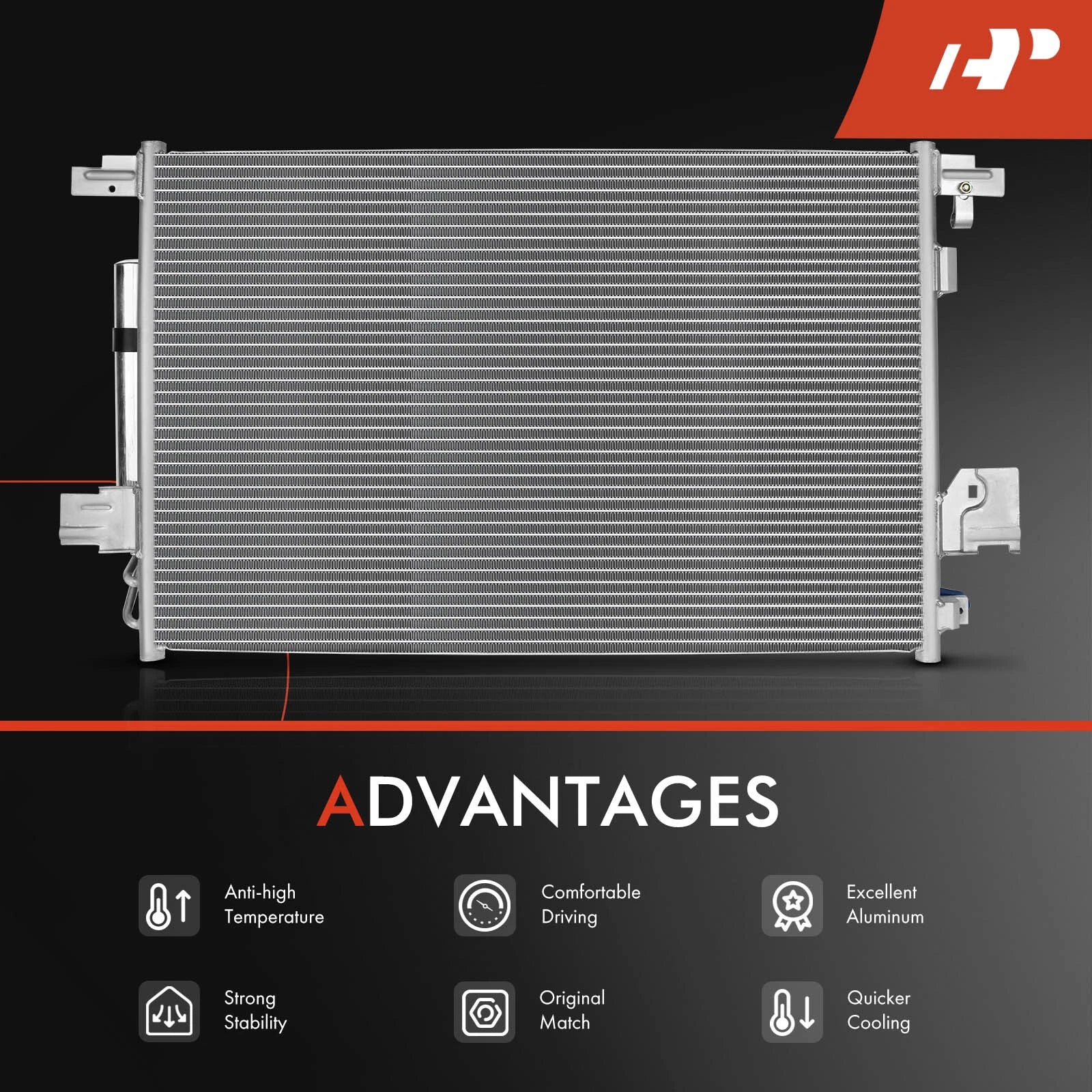A/C Condenser with Receiver Drier for Mitsubishi Lancer Outlander Sport (2011–2018)