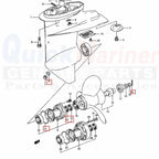 Lower Gearcase Seal with O-ring for Suzuki DT8 DT9.9