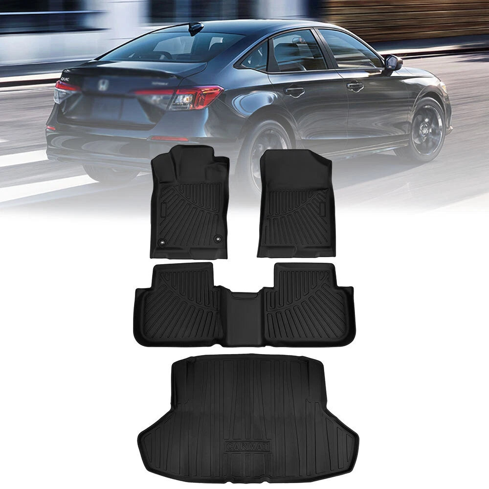 Set of 2 3D Cargo Mats for Honda Civic Sedan (2022–2025)