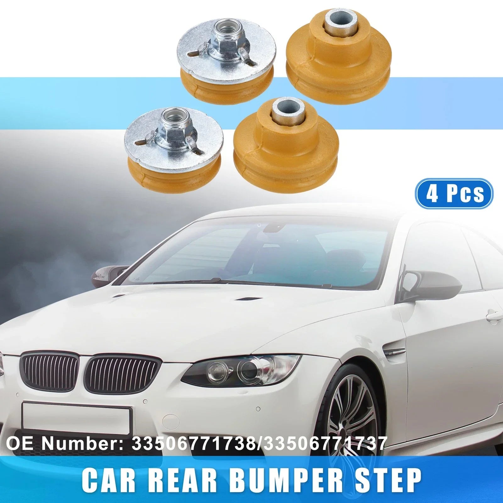 4 x Rear Bumper Step Bumpers for BMW 128i 135i (2008 - 2013)