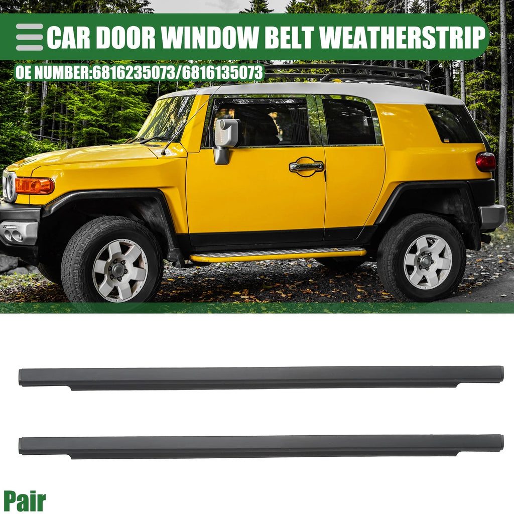 Pair Rear Door Window Belt Weatherstrip for Toyota FJ Cruiser (2007–2014)