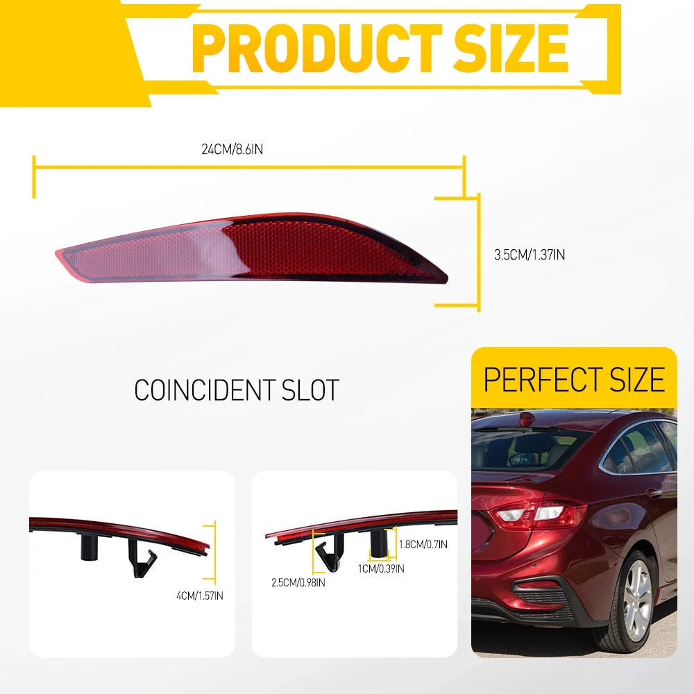 Right Rear Bumper Light Reflector for Chevrolet Cruze (2016-2019)