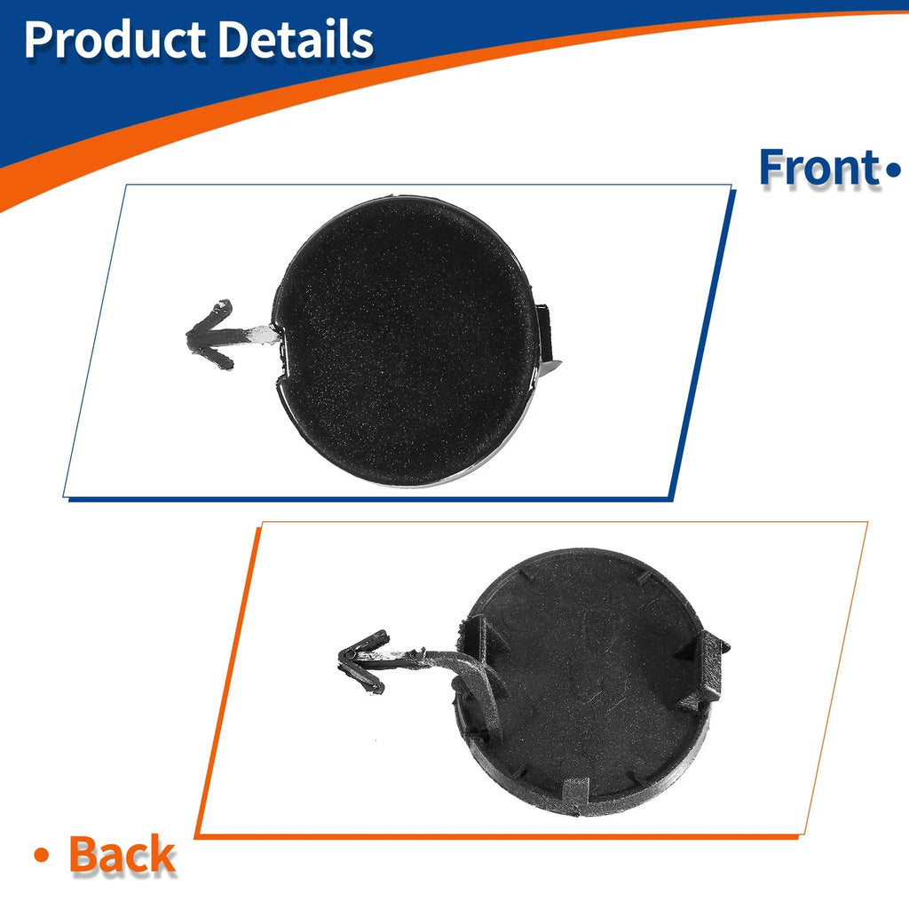 Rear Right Tow Hook Cover for Mazda 6 Atenza (2018–2021) Black