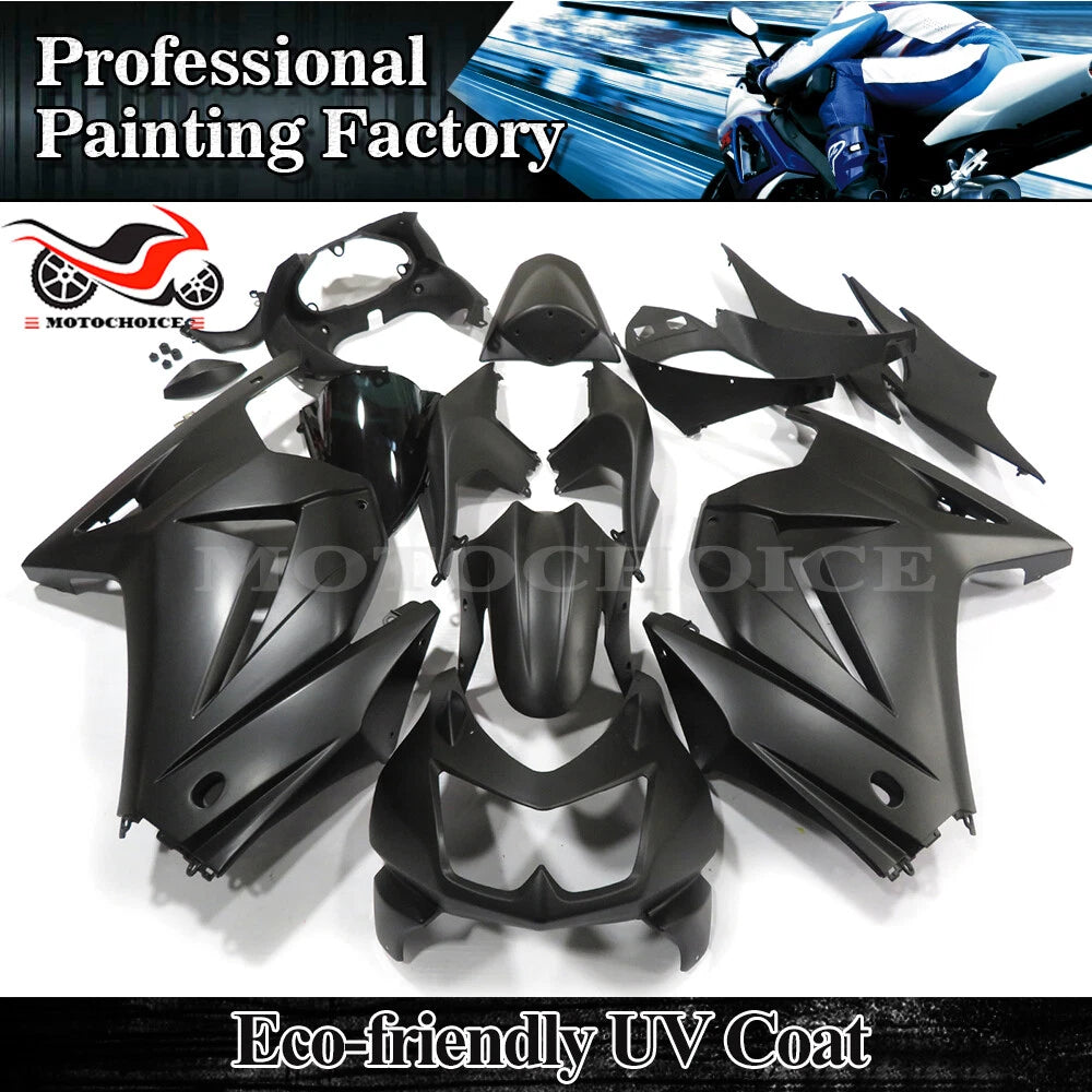 Matte Black Fairing Kit for Kawasaki Ninja 250R (2008–2012)