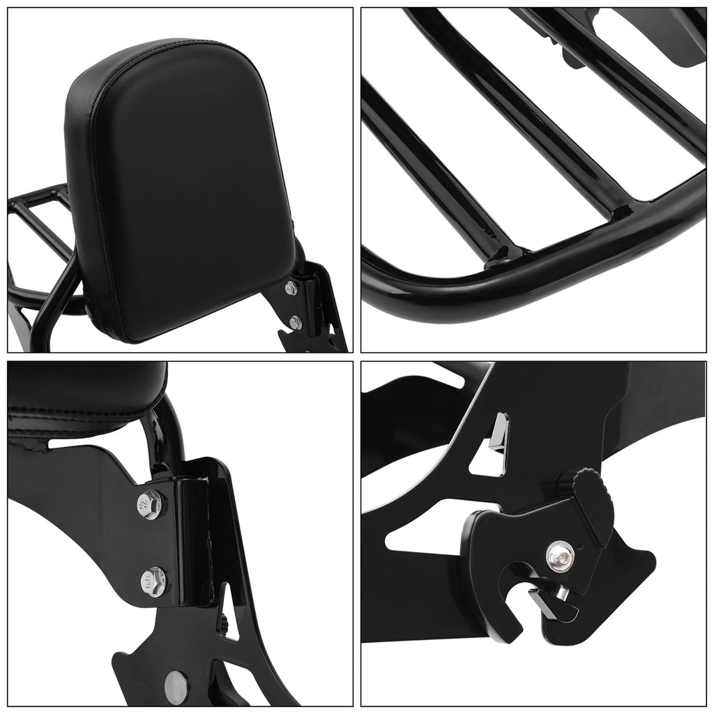 Sissy Bar Backrest Luggage Rack for Harley Dyna Low Rider (2006–2017)