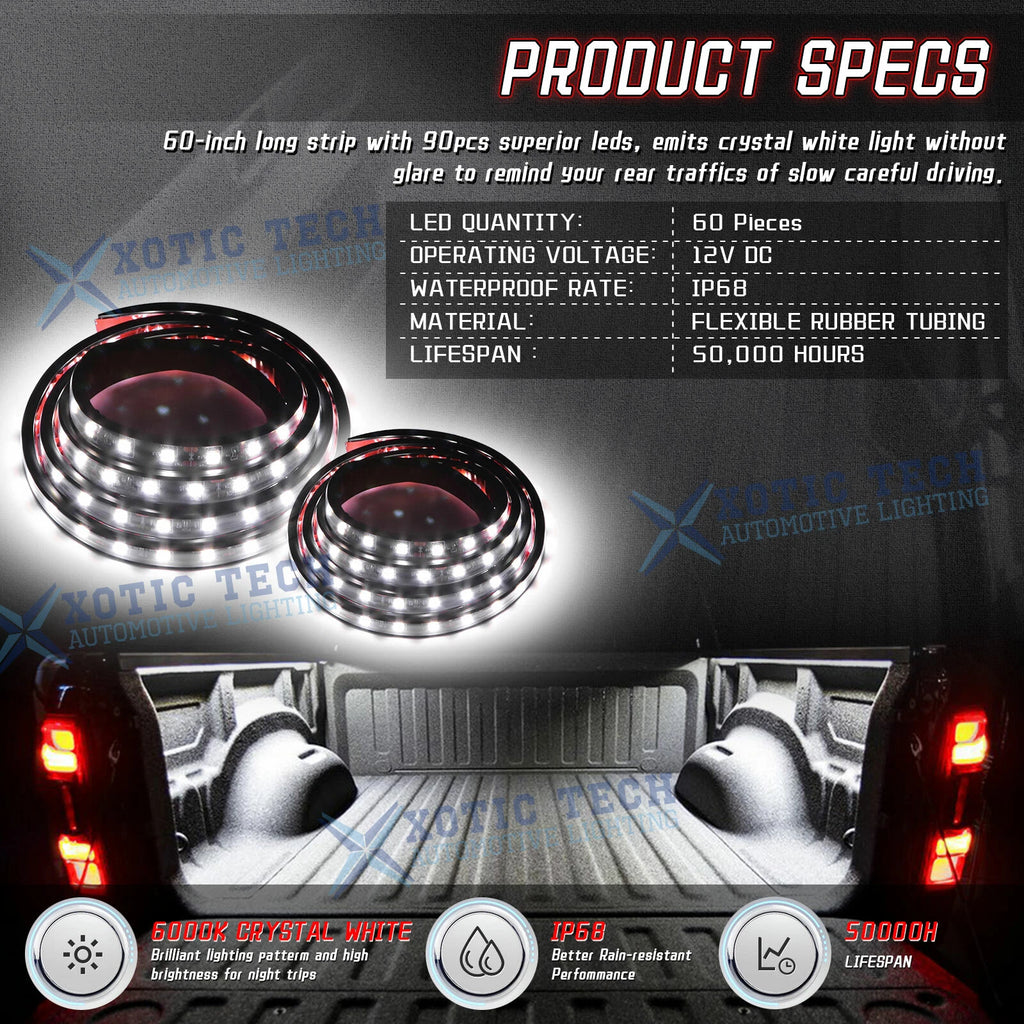 LED Truck Bed Cargo Lighting Kit Strips for Ford Chevy Dodge GMC (2000-2024)