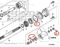 Lower Unit Oil Seal & O-Ring Set for Honda Outboard Engine (91252-ZW4-003, 91352-ZZ3-000)