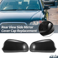 Pair Rearview Mirror Cover Cap Black Carbon Fiber for Audi S3 A4 S4 A6 (2000–2016)