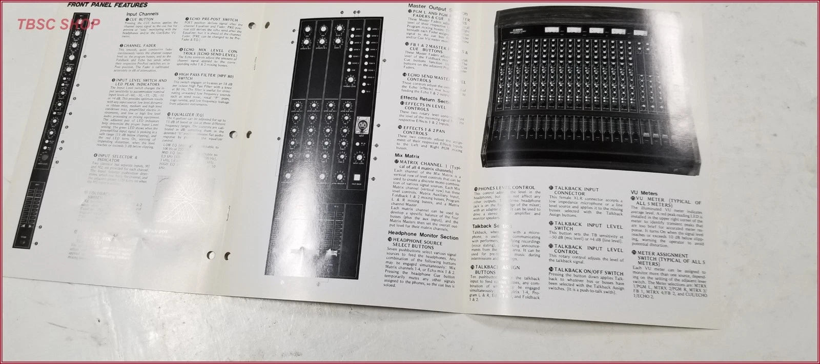 Yamaha M916 Mixer Sales Brochure for Professional Sound Series