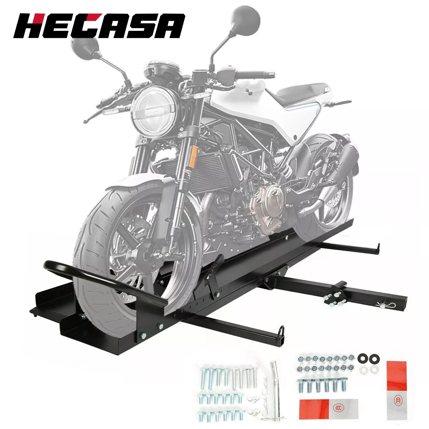 Heavy Duty Motorcycle Carrier for Hitch Mount (Fits Most Models)