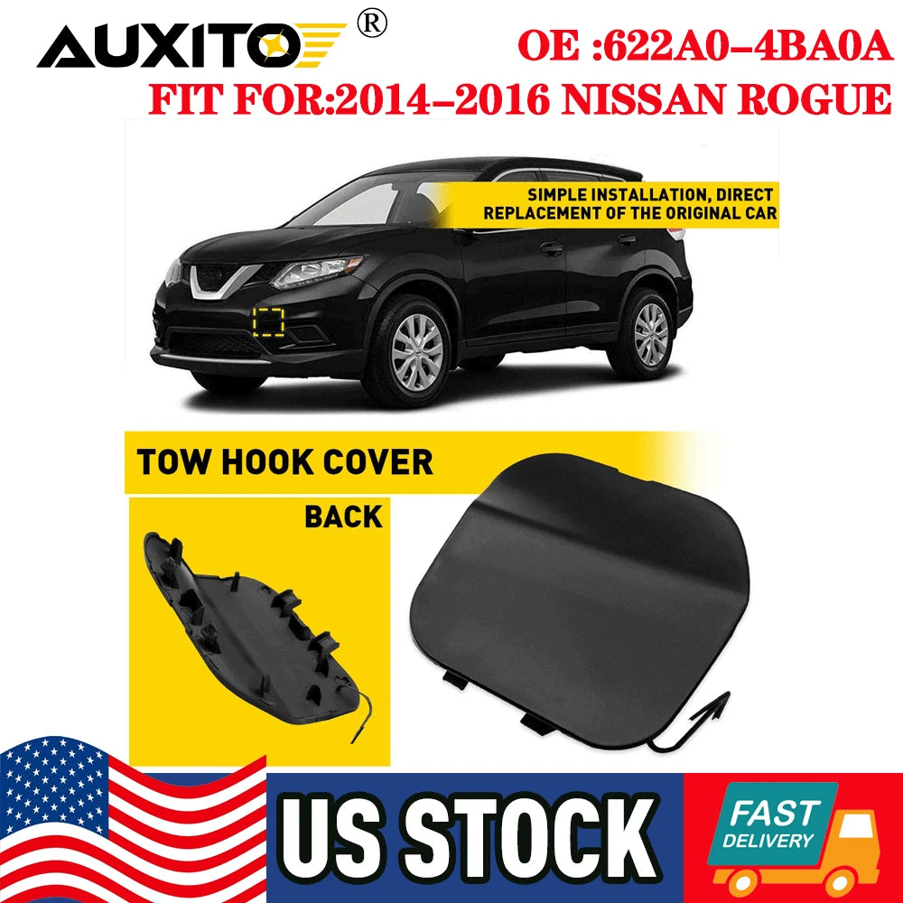 Front Bumper Tow Hook Cover for Nissan Rogue (2014–2016)