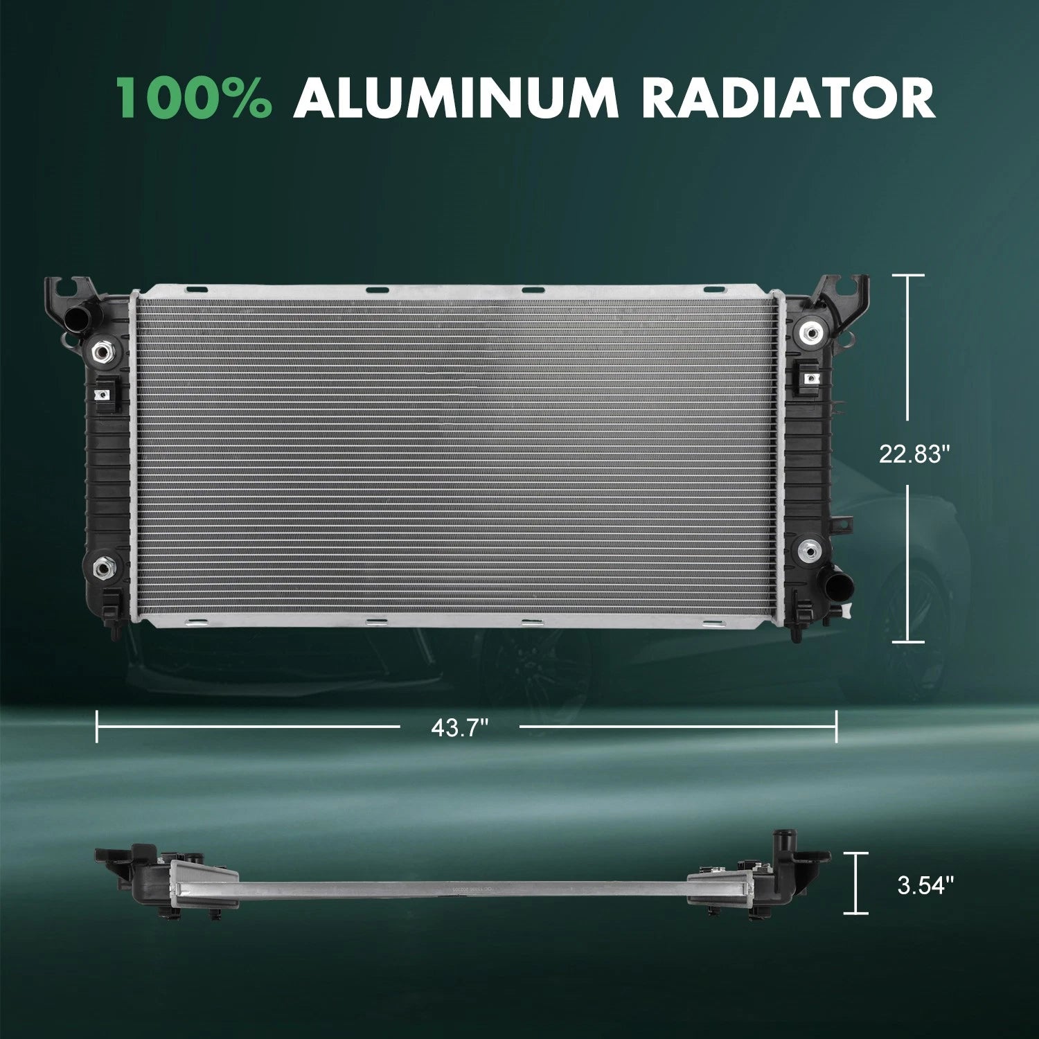 Radiator for GMC Sierra 1500, Chevrolet Silverado 1500 (2014–2018)