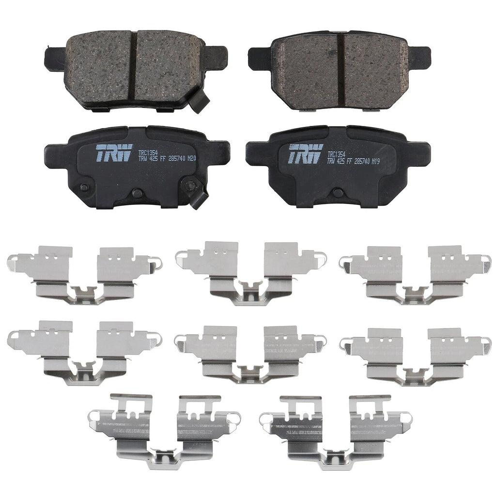 Rear Brake Kit 259mm Rotors & TRW Pro Ceramic Pads for CT200h, Corolla, Matrix, Prius (2011–2018)