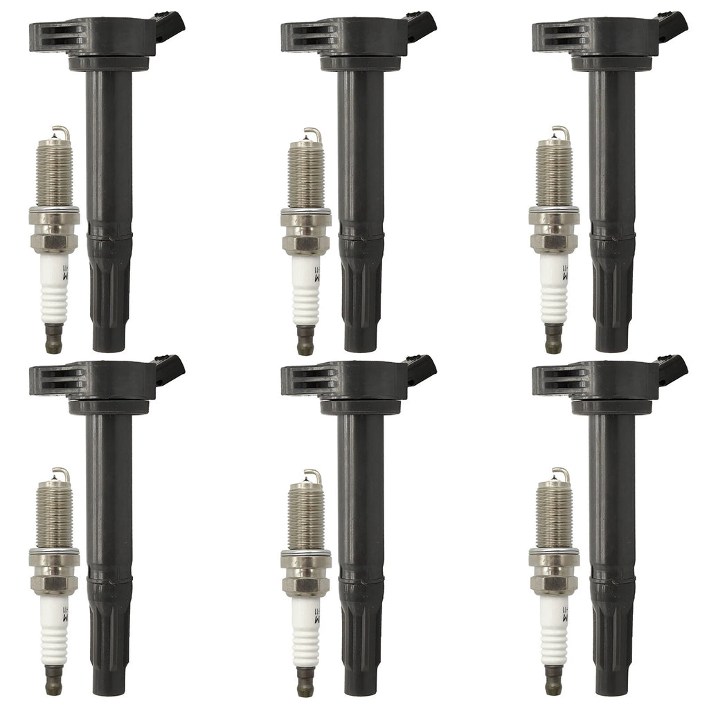 6x Ignition Coils + 6x Iridium Spark Plugs for Toyota Lexus GS350 ES350 (2007–2019)