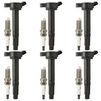 6x Ignition Coils + 6x Iridium Spark Plugs for Toyota Lexus GS350 ES350 (2007–2019)
