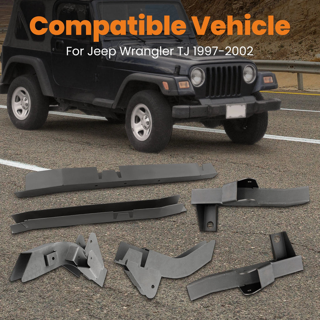Tieward Frame Rust Repair Kit for Jeep Wrangler TJ (1997–2006) Heavy Duty Steel