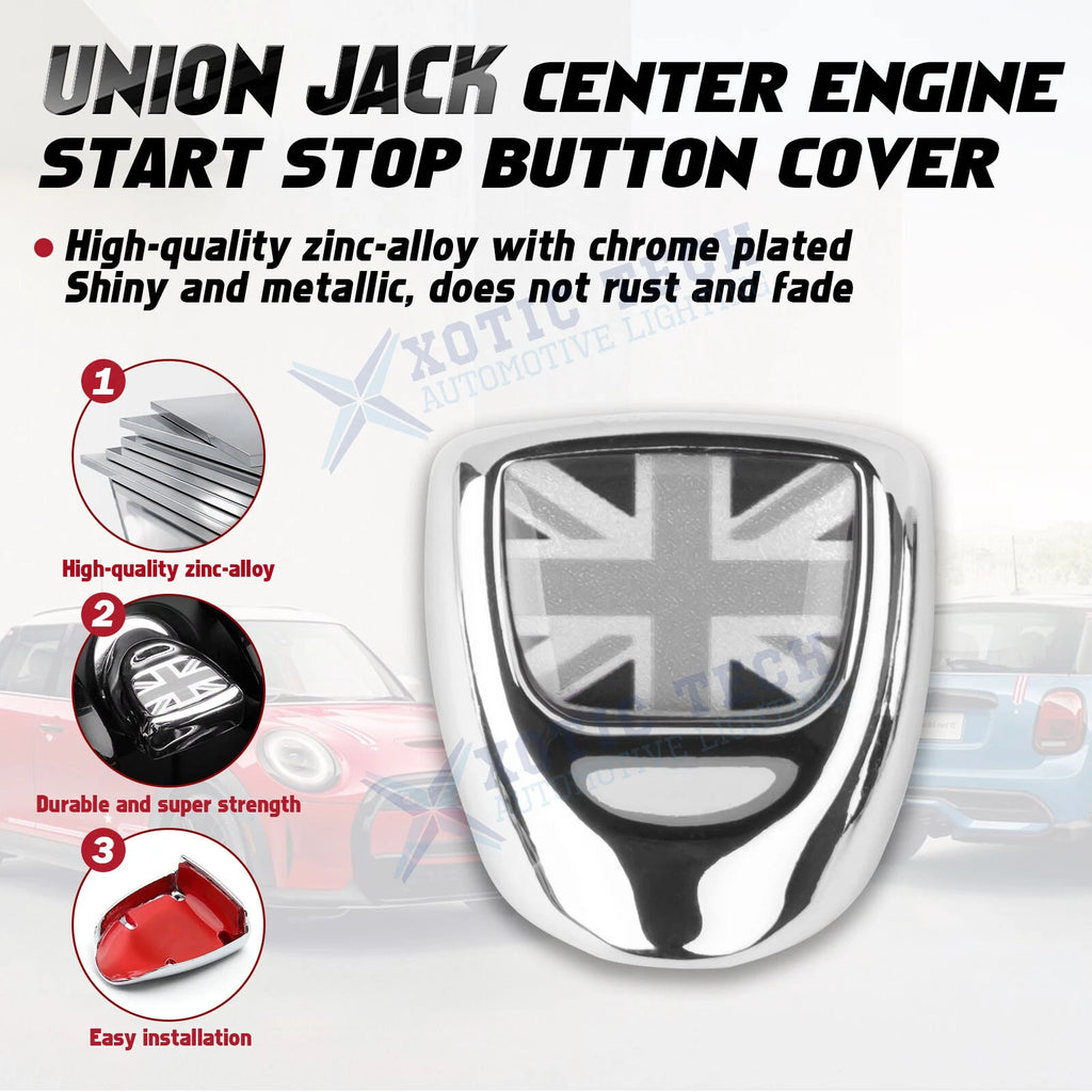 Union Jack Engine Start Stop Button Cover Trim for Mini Cooper (2014-2021)