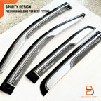 Silver Visor Shield Wind Deflector for Isuzu D-Max (2012-2019)