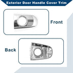 Exterior Door Handle Cover Trim for Toyota Camry (2006–2009) Silver ABS