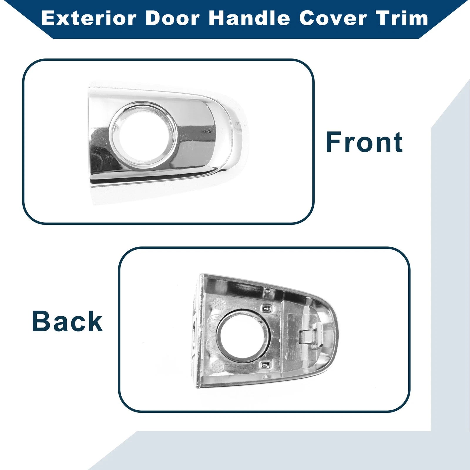 Exterior Door Handle Cover Trim for Toyota Camry (2006–2009) Silver ABS