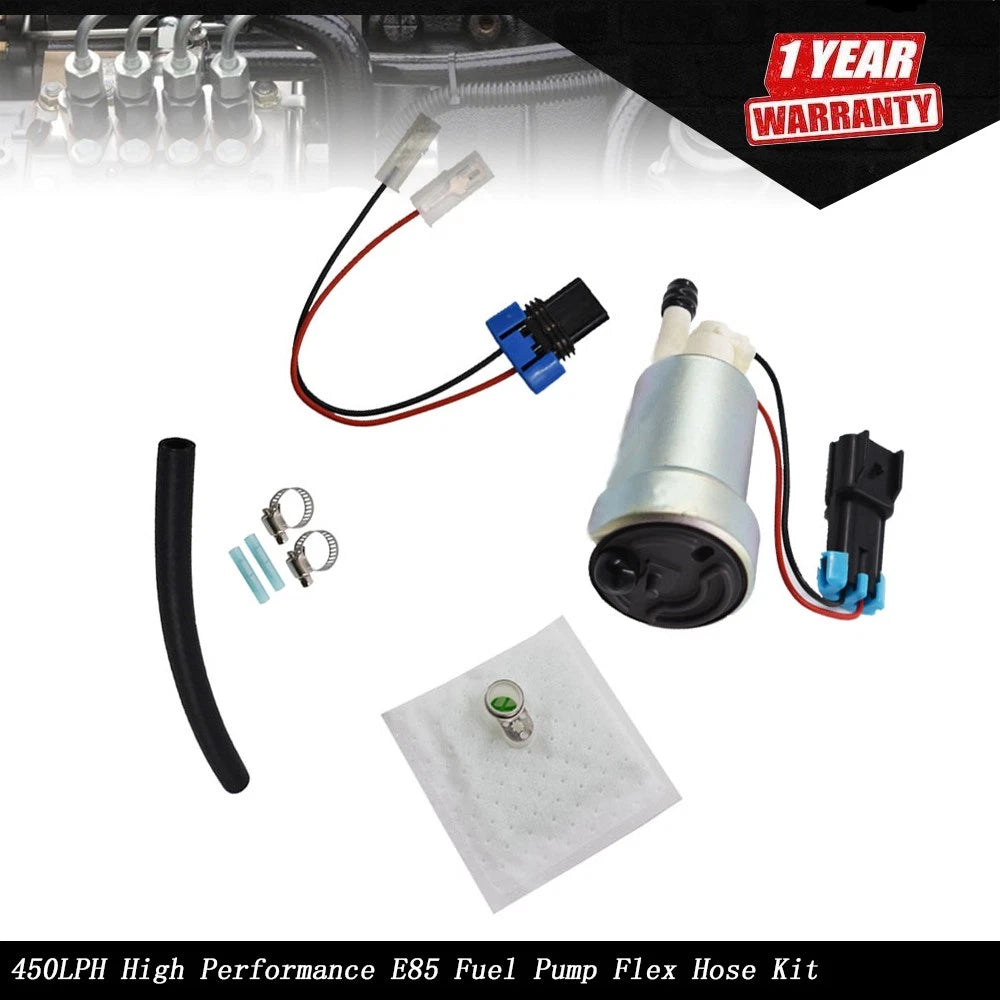 450LPH E85 Fuel Pump Flex Hose Kit for Universal Applications