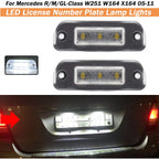 2X SMD LED License Plate Light for Benz GL ML R Class (2006–2012)