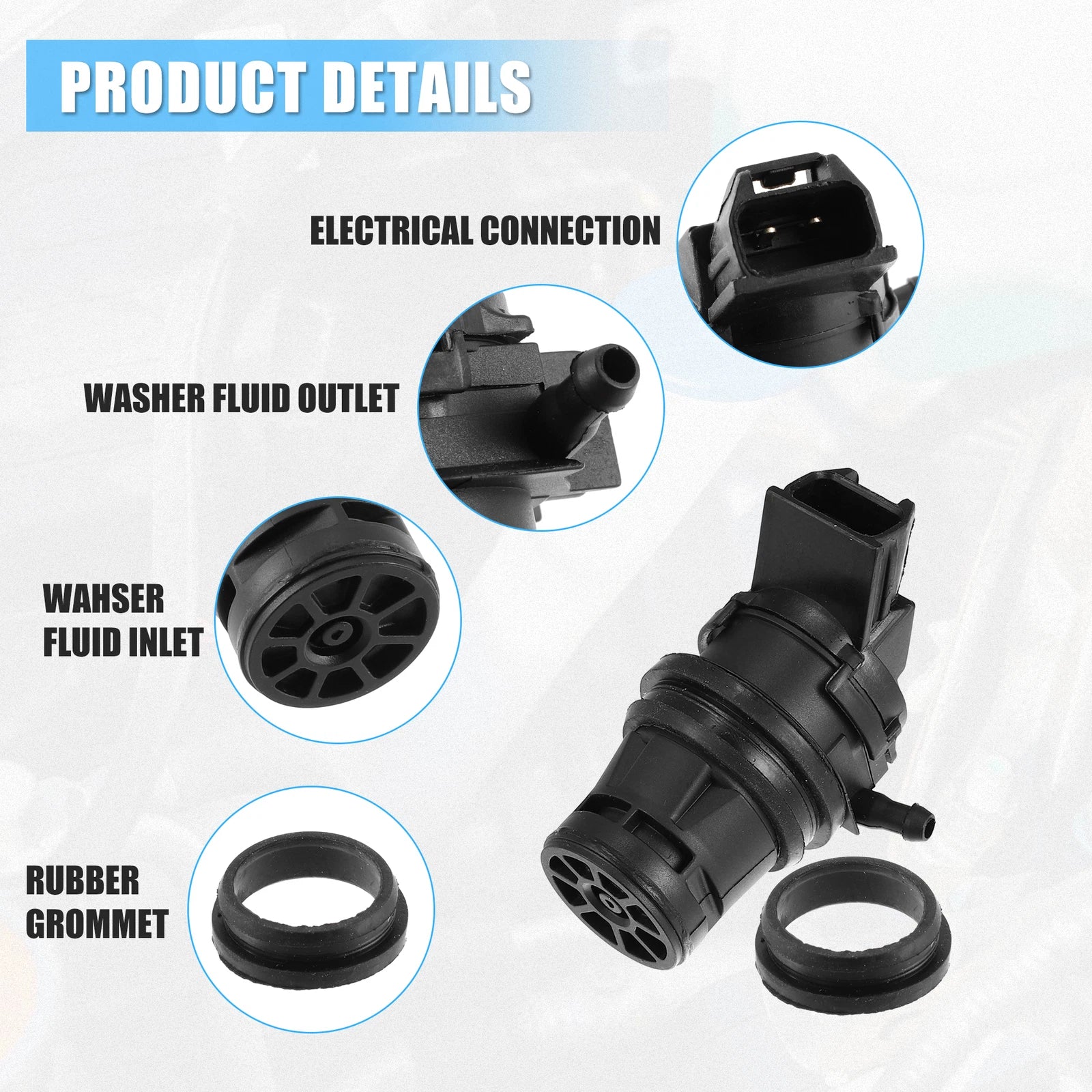 Windshield Washer Pump for Mitsubishi Montero Limited (2003–2006)