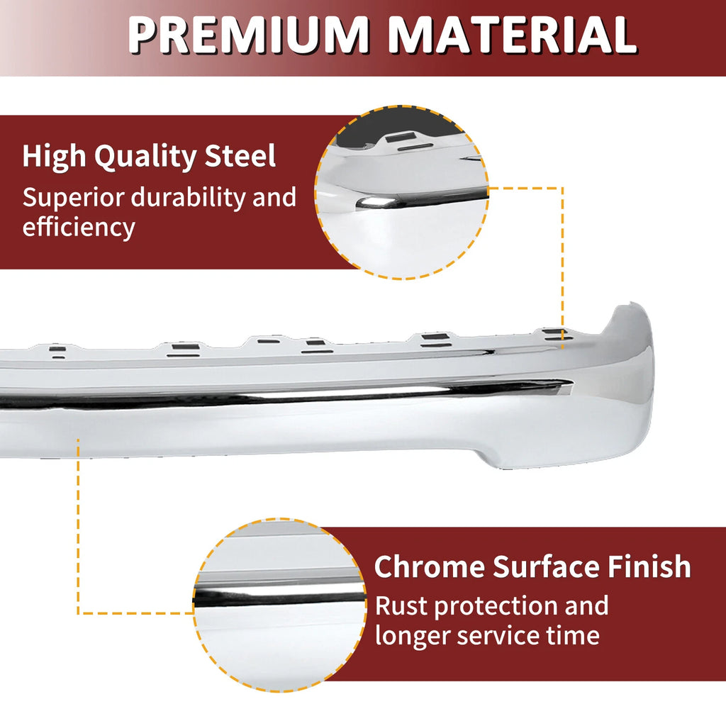 Chrome Steel Front Bumper for Chevrolet S10, Blazer (1998–2005)