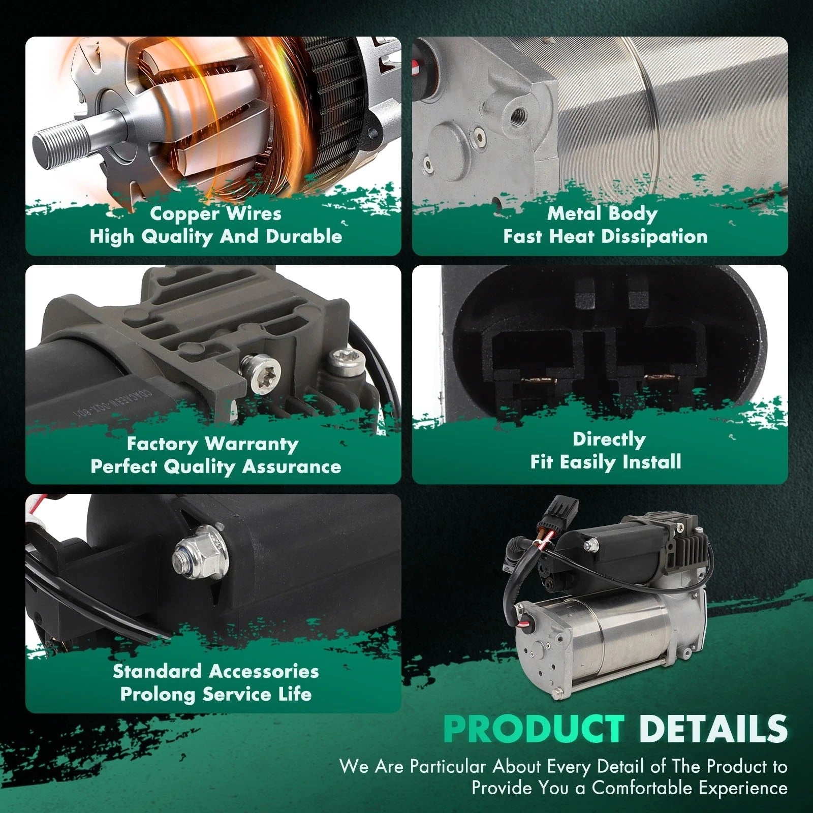 Air Suspension Compressor Pump 68239571AB for Ram 2500 3500 (2014–2021)