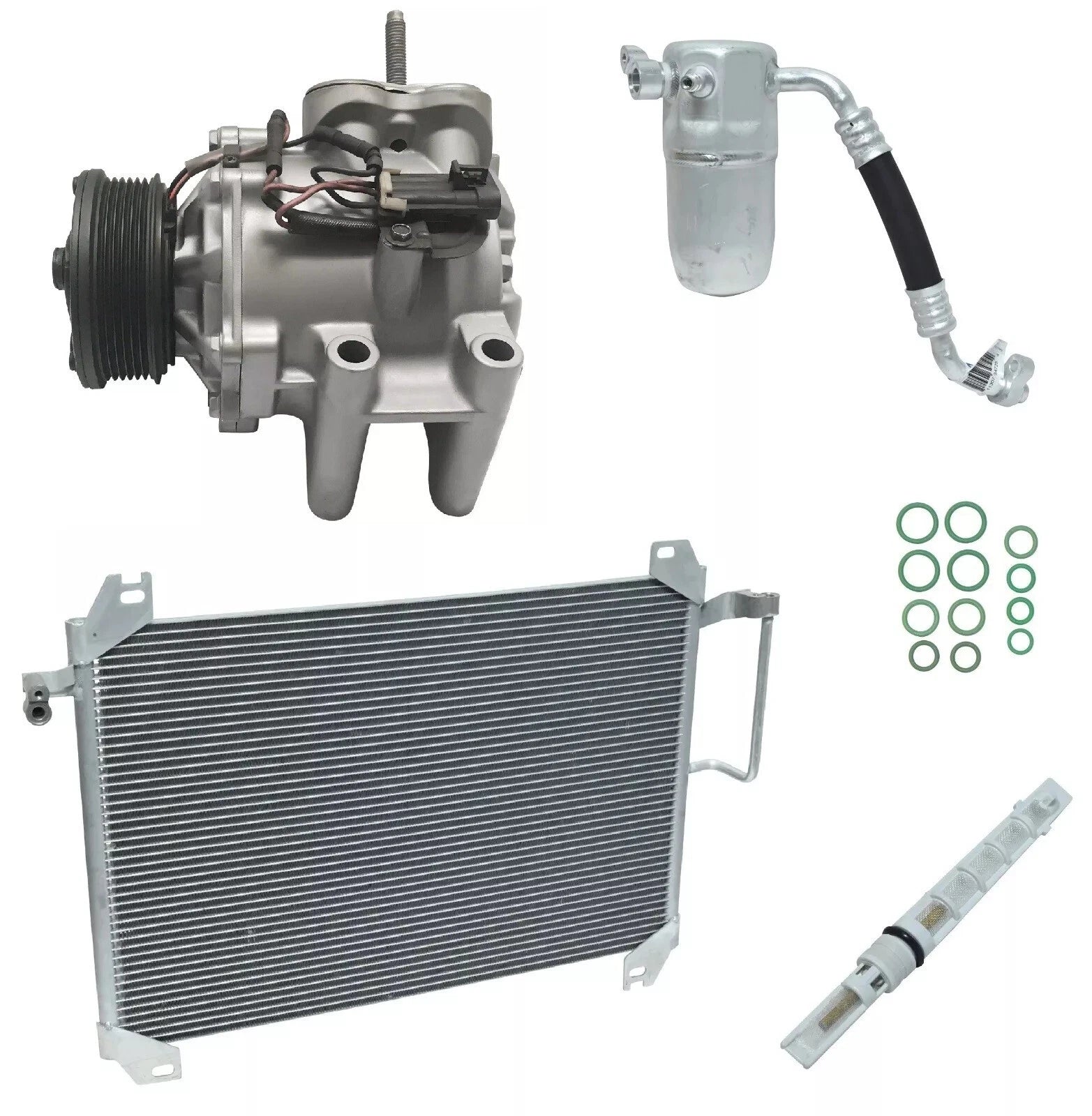 AC Compressor Kit With Condenser for Chevy Trailblazer 4.2L (2002–2009)