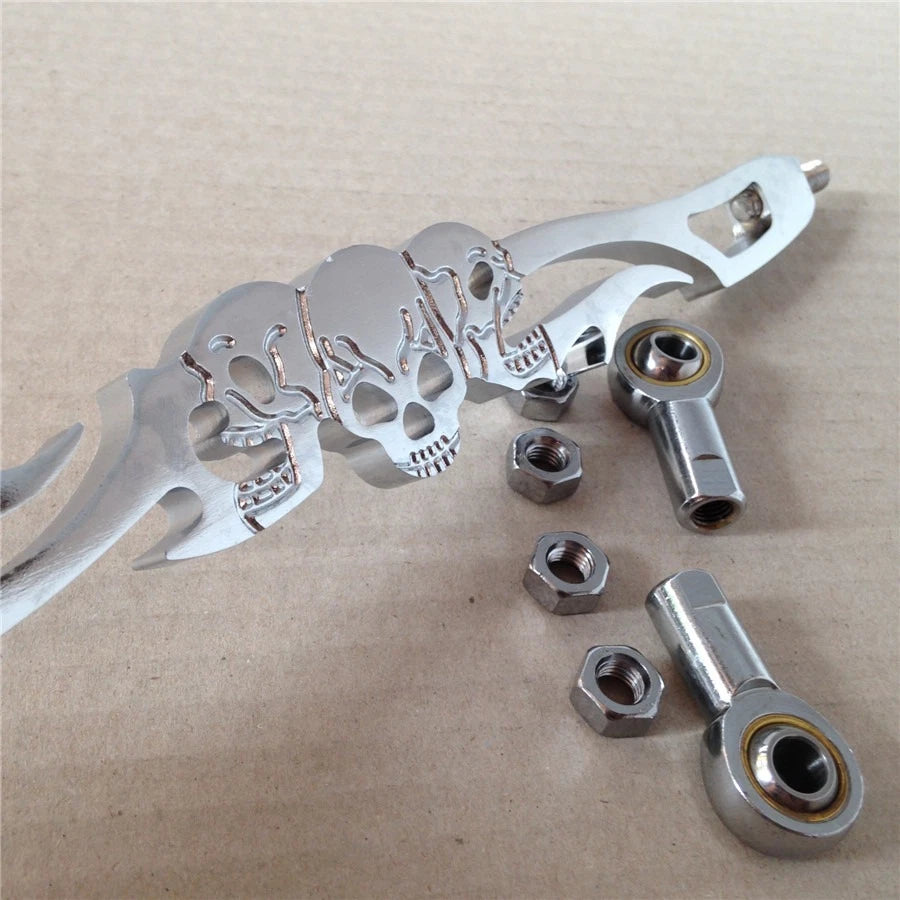 Chrome Skull Shift Linkage for Harley Softail Dyna FXDWG FLHR FLT (1991–2023)