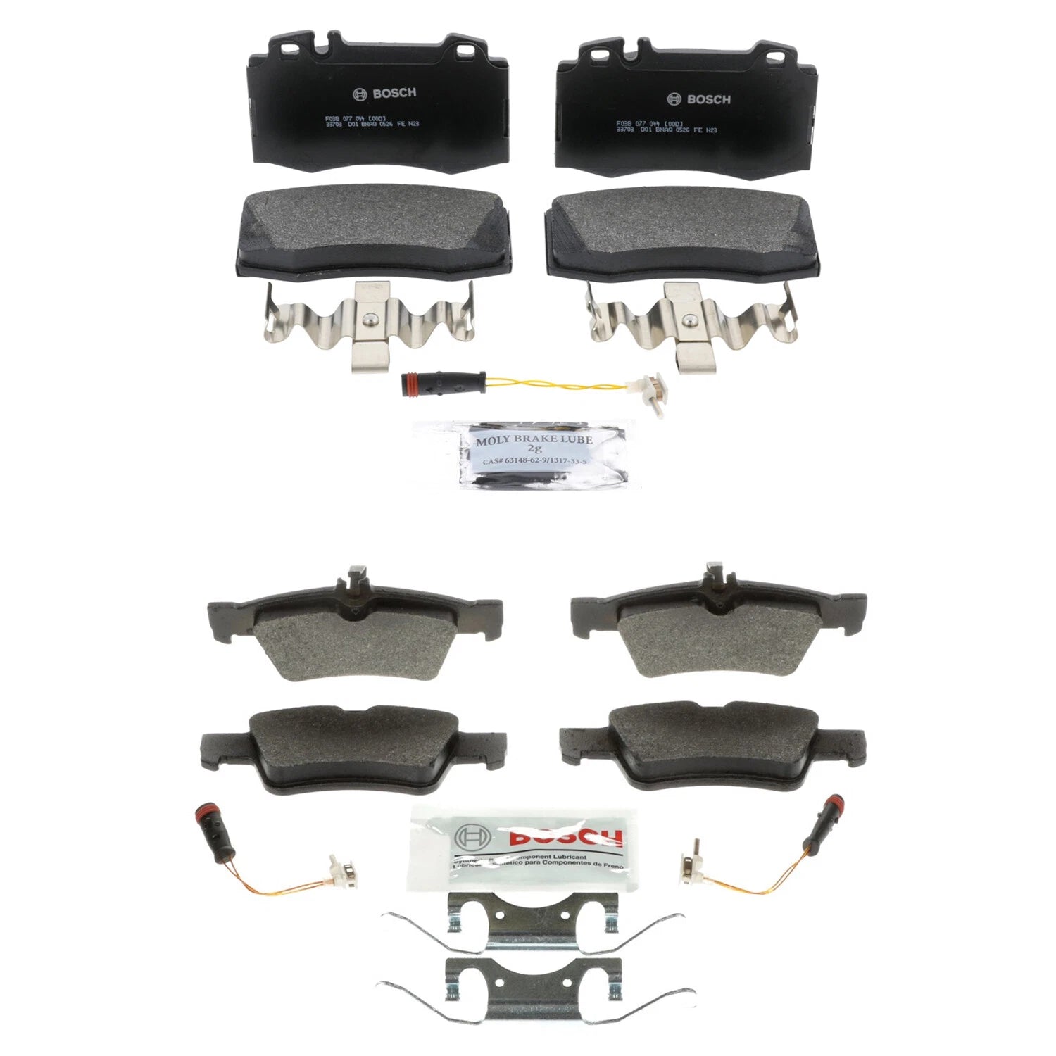 Bosch Quietcast Disc Brake Pad Kit for Mercedes R230 SL550 (2010–2012)