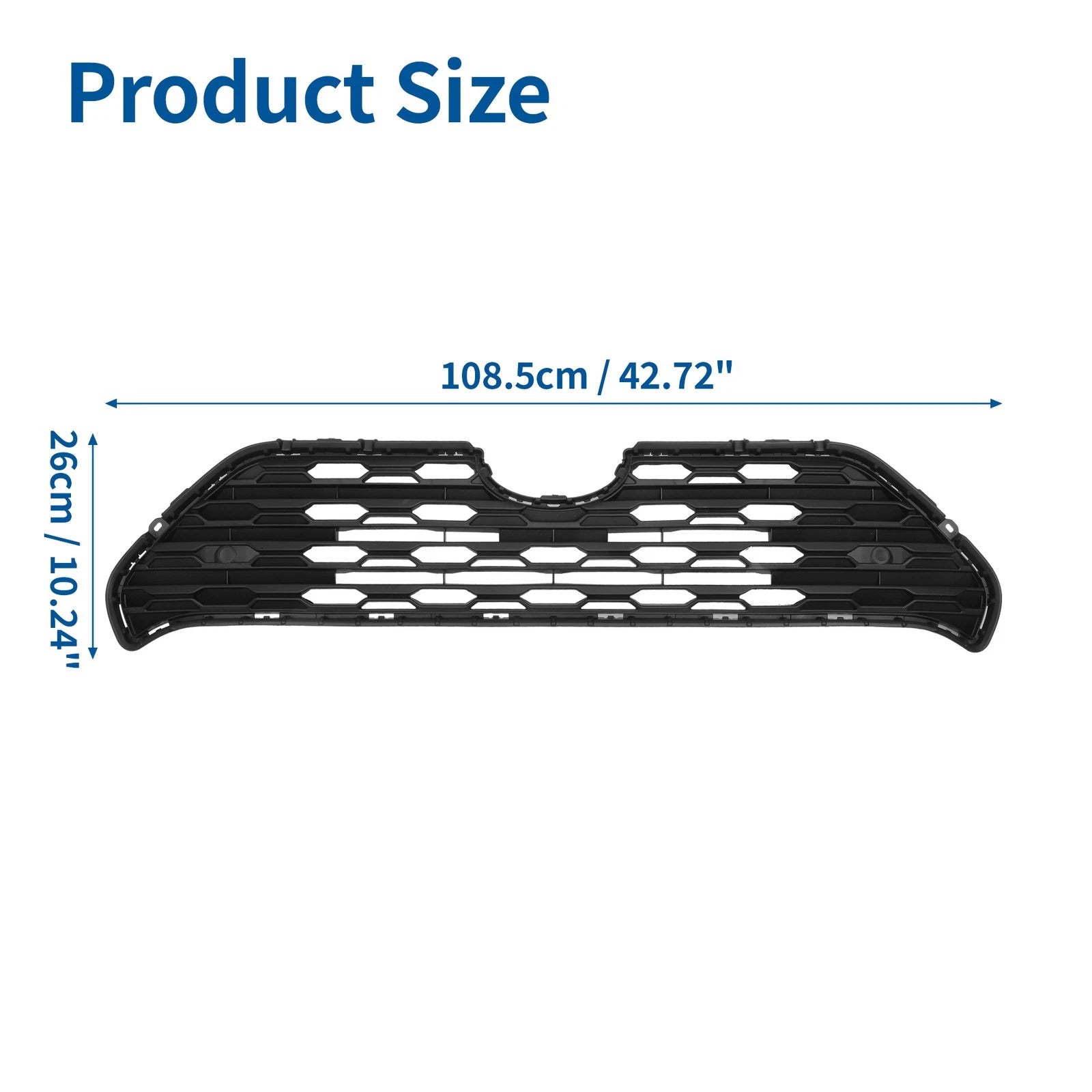 Front Hood Bumper Grille for Toyota RAV4 (2019–2022) No.531120R120 Black