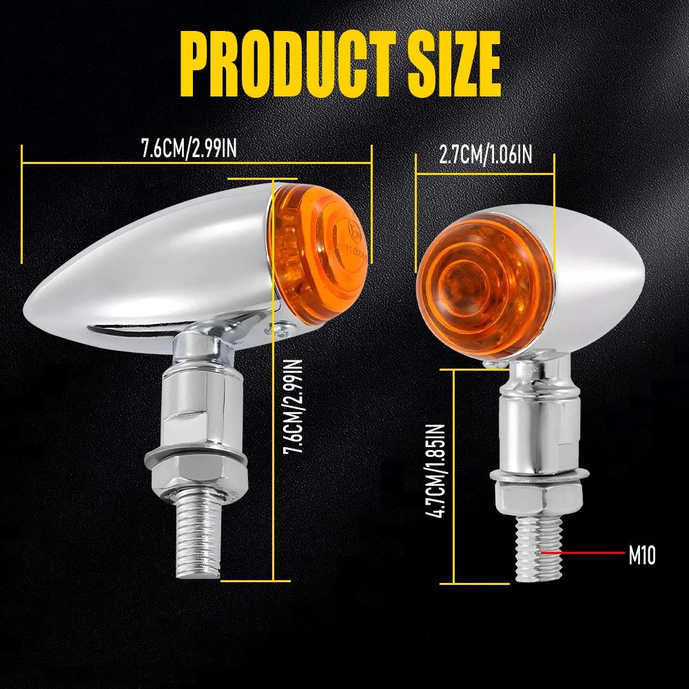 Amber Lens Turn Signal Blinker Indicator Light for Harley Davidson