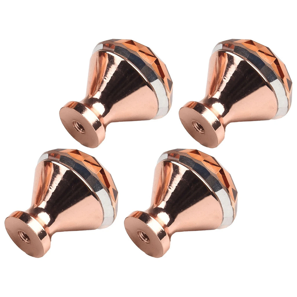 Set of 2 Drawer Knobs for Cabinet Door (30mm, Rose Gold)