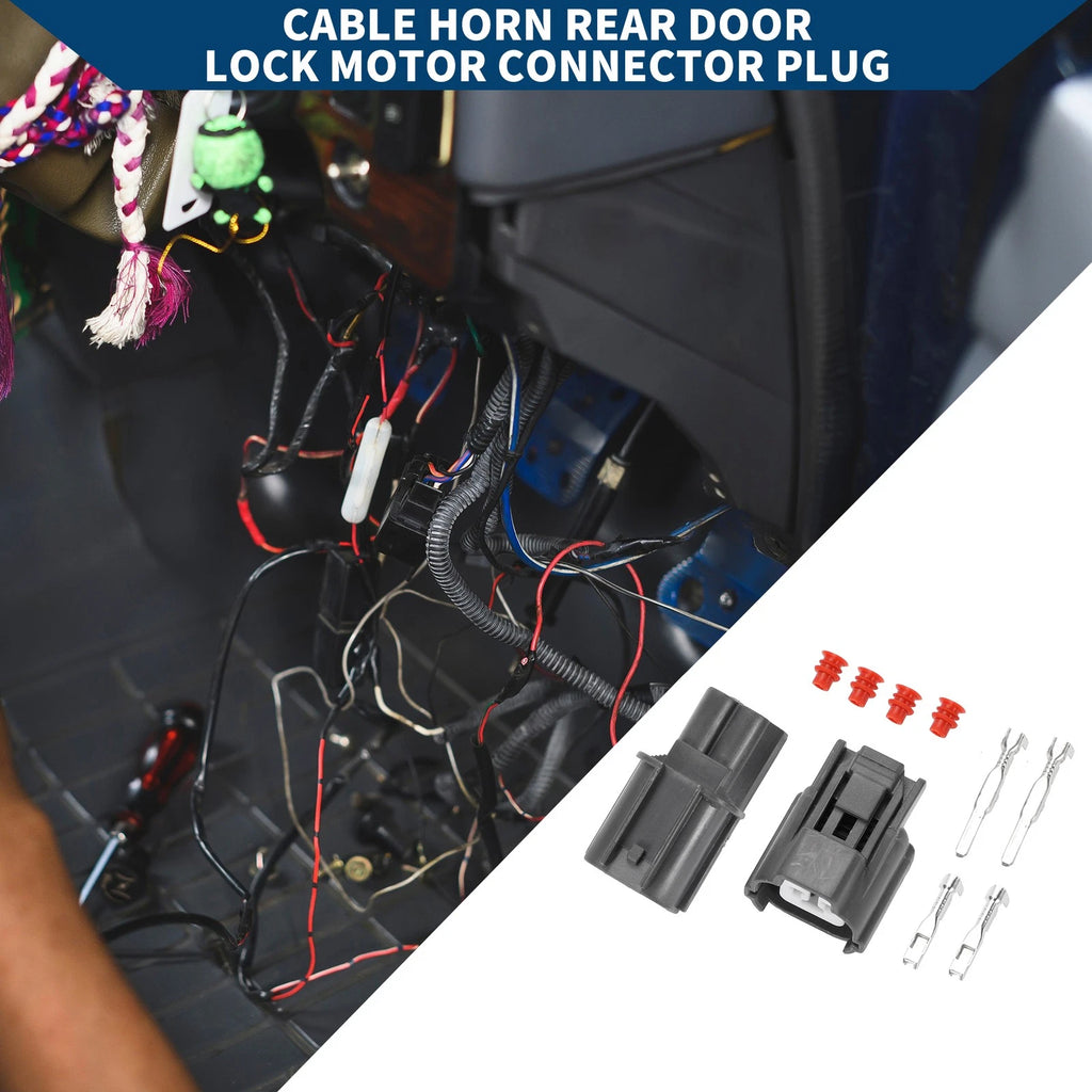 2 Pin Cable Horn Rear Door Lock Motor Connector Plug for Honda 