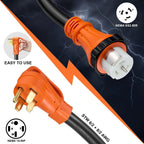 50A Extension Cord with Inlet Box for RV Camper (20 FT)