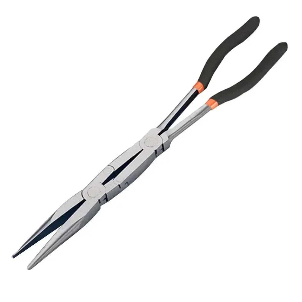 Long Reach Needle Nose Pliers Set for Garage, Construction & Hobby Projects